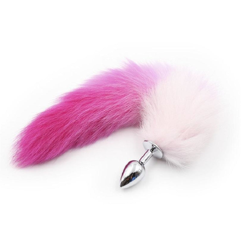 Furry Pink Ombre Fox Tail Plug Butt Plug Pet Play Kink Fetish Sexy Tails by DDLG Playground