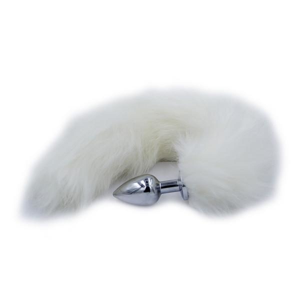 Furry White Fox Tail Plug Butt Plug Pet Play Kink Fetish Sexy Tails by DDLG Playground