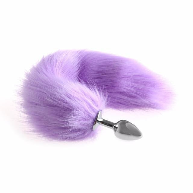 Furry Fox Tail (Many Colors) - Lavender - Petplay
