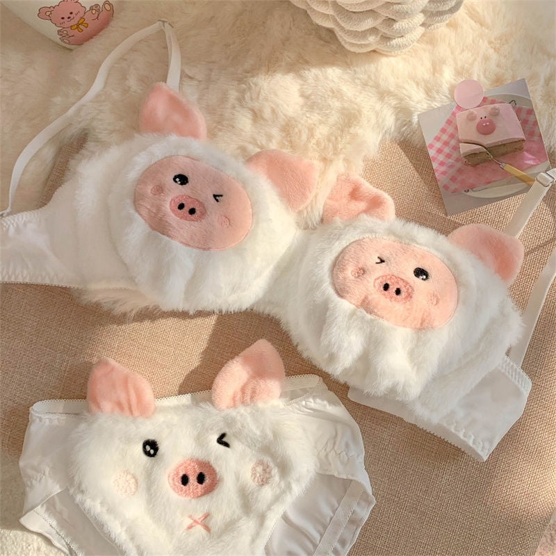 Furry Pig Lingerie Set - lingerie set, sets, oink, pig, piggy