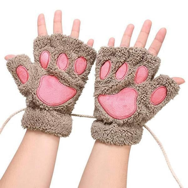 Furry Neko Mittens - gloves
