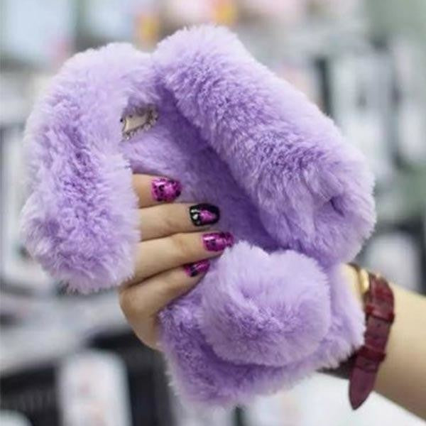 Fuzzy Bunny iPhone Case - For iPhone 5 5S SE / Purple - Phone Case