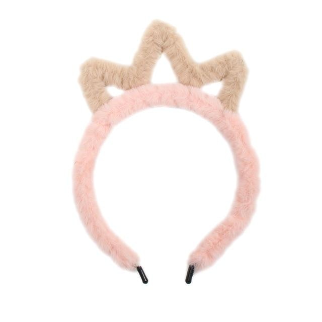 Fuzzy Ear Headbands - Brown Tiara - hair accessory