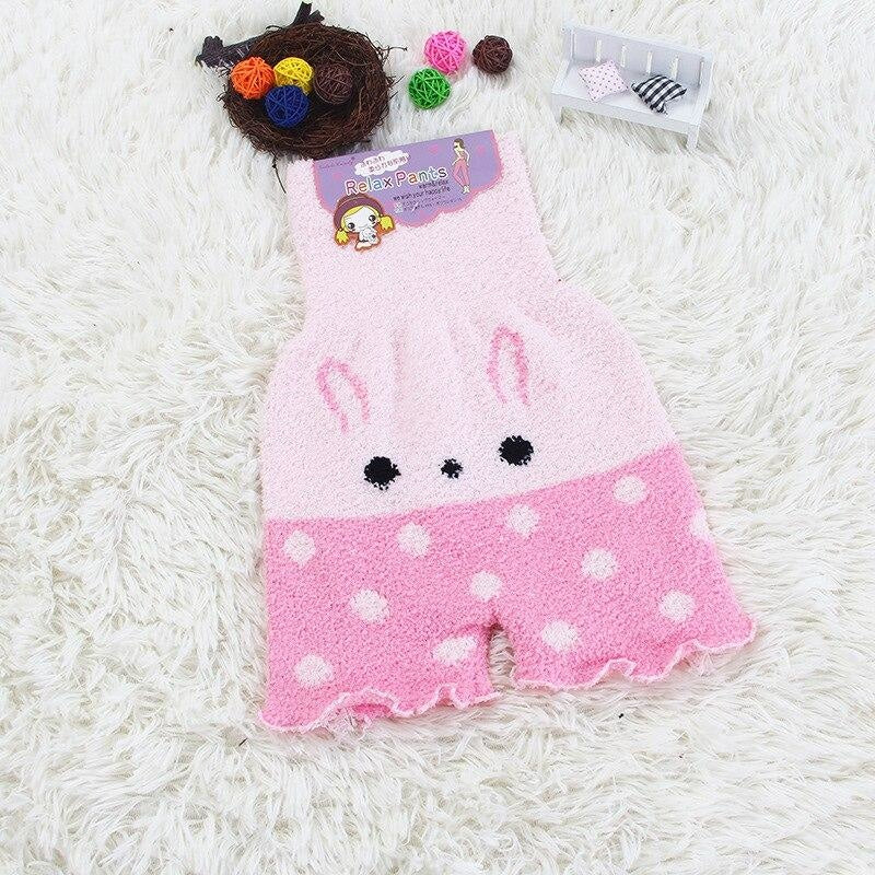 Fuzzy Stretchy Shorts - Pink Bunny - animal shorts, baby animals, bottoms, cartoons, cashmere