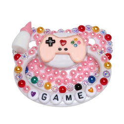Gamer Baby Deco Pacifier - Pink - abdl, adult baby, paci, pacifier, binkies
