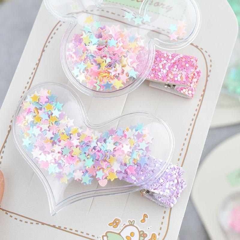 Glitter Confetti Hair Clips Barettes Decora Fairy Kei DDLG Playground