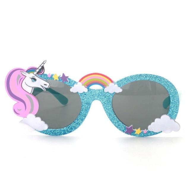 Glitter Unicorn Shades - Blue Black Lenses - Glasses