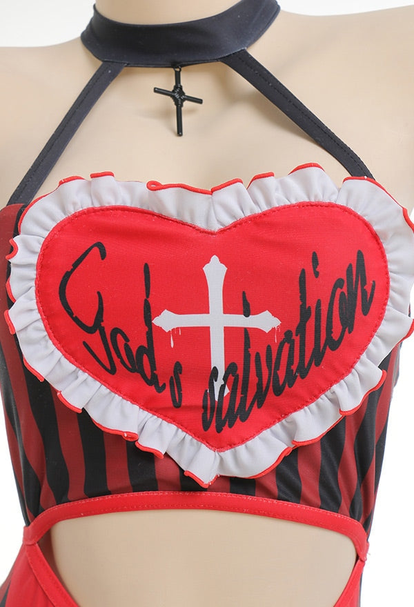 God’s Salvation Onesie - adult onesie, blood, bodysuit, bodysuits, gore