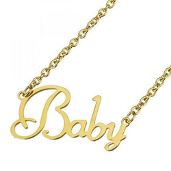 Gold Baby necklace pendant golden chain abdl cgl little space kink fetish dd/lg baby girl jewelry accessories by ddlg playground