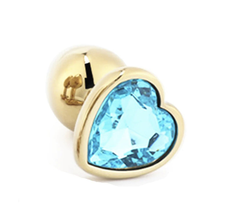 Golden Heart Plugs - Light Blue - plugs