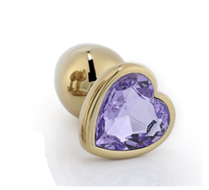 Golden Heart Plugs - Light Purple - plugs