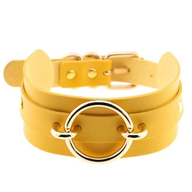 Golden O-Ring Collar Choker Necklace BDSM S&M Kink | DDLG Playground