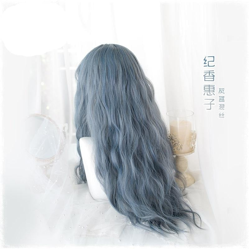 Dark Blue Pastel Goth Lolita Wig Cosplay Harajuku Fashion 