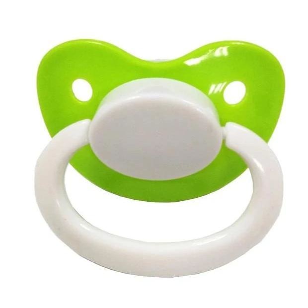 Green White Adult Pacifier - pacifier