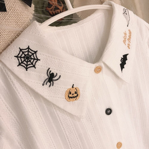 Halloween Blouse - blouse, blouses, button up, up shirt, halloween
