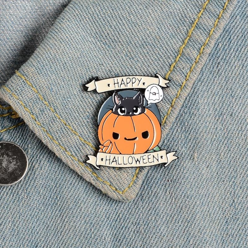 Happy Halloween Enamel Pin - pin