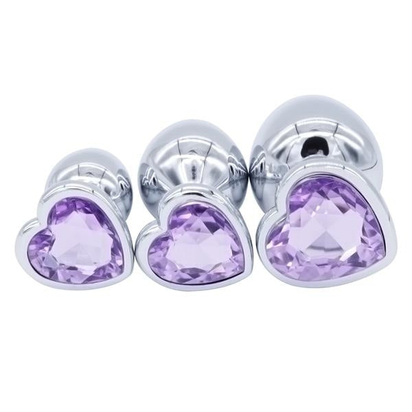 Heart Plugs (3 Piece Set!) - Light Purple - Jewelry