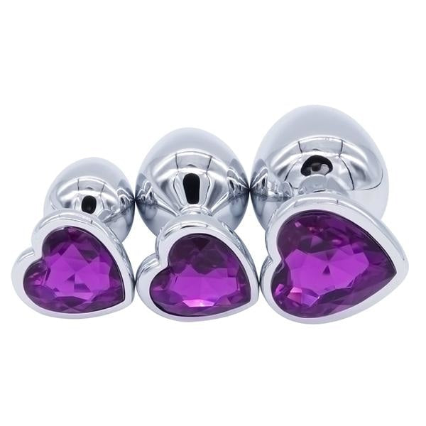 Purple Crystal Jewelled Heart Butt Plugs Kinky Fetish BDSM DD/LG MD/LG CGL Little Space Kawaii Fashion Jewelry by DDLG Playground