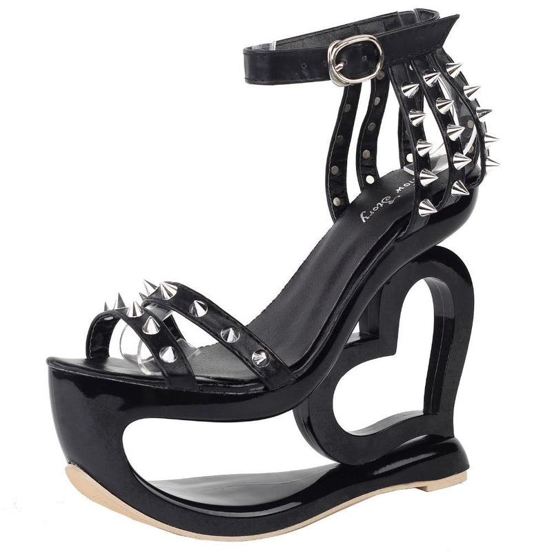 Hollow Heart Platforms - Shoes