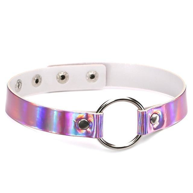 holographic heart choker necklace leash bdsm ball gag abdl cgl ddlg playground