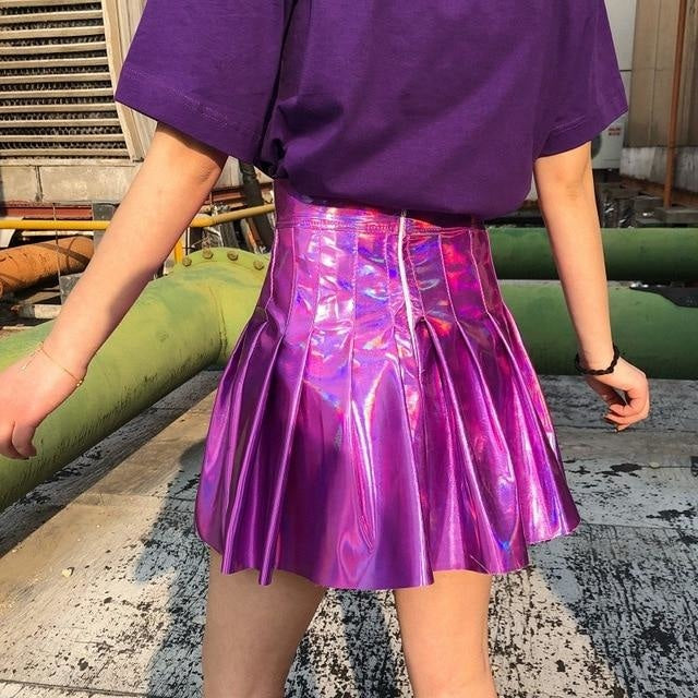 Holographic Princess Skirt - Purple / L - skirt