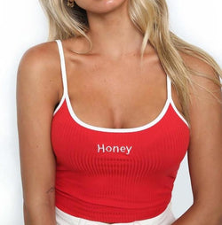 Honey Crop Top - Red / L - shirt