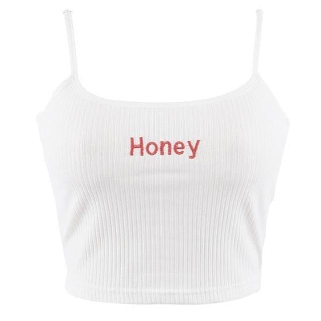 Honey Crop Top - White / L - shirt