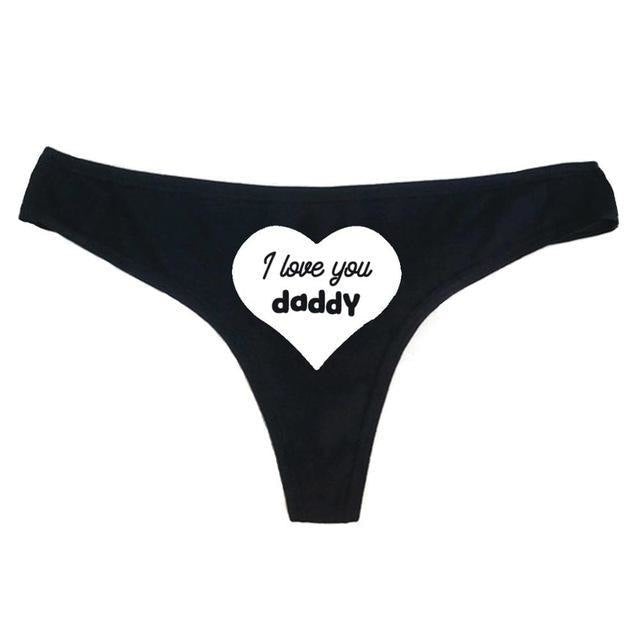 I Love You Daddy G-Strong Thong Underwear Lingerie Fetish Kink ABDL DD/LG DD/LB Daddy Kink Age Play by DDLG Playground