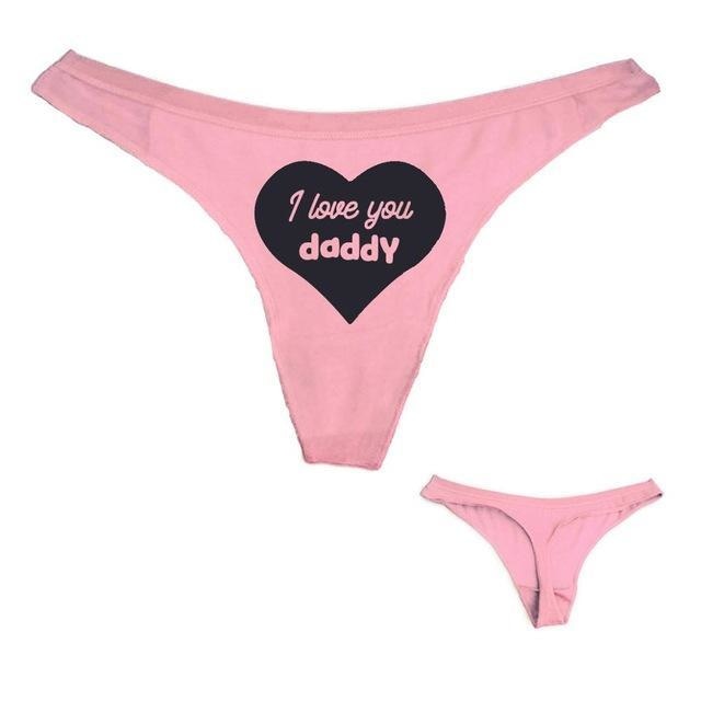 I Love You Daddy G-Strong Thong Underwear Lingerie Fetish Kink ABDL DD/LG DD/LB Daddy Kink Age Play by DDLG Playground