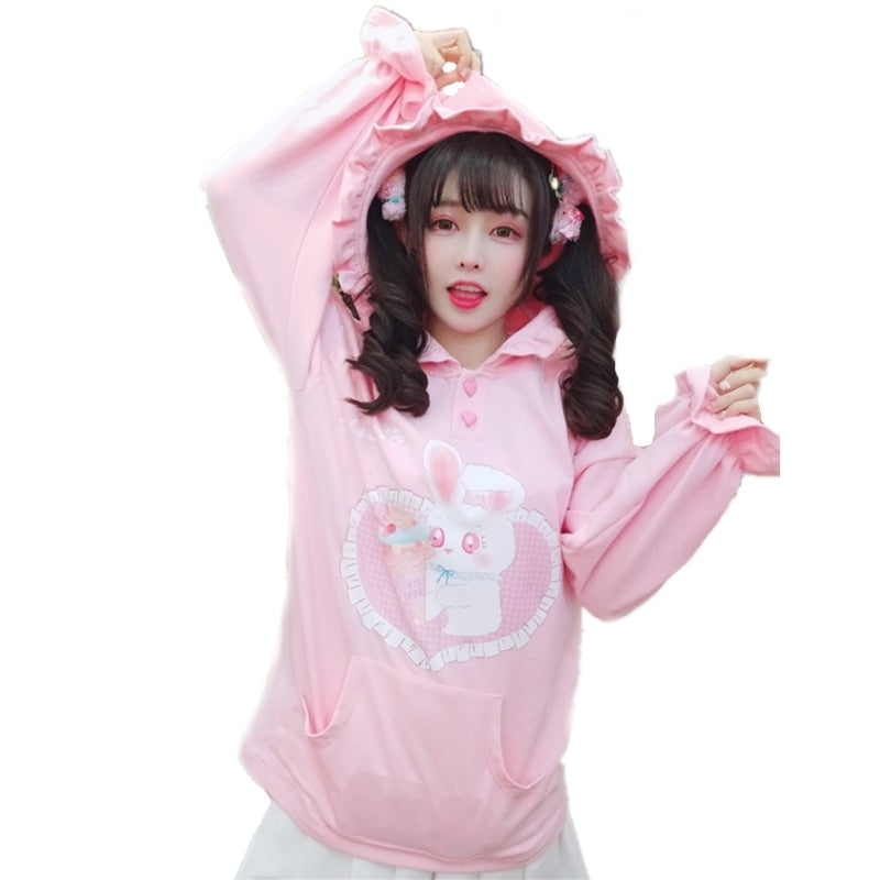 Icecream Baby Bun Hoodie - baby girl, babygirl, babygirls, cash, harajuku