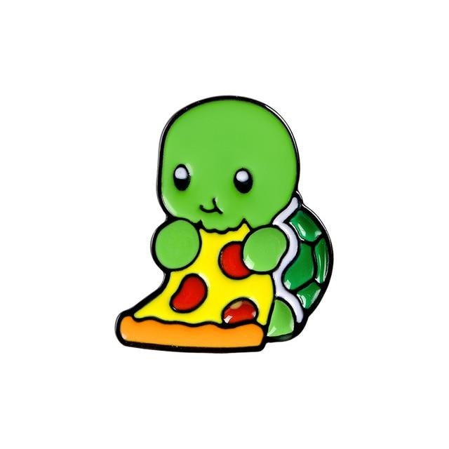 Introverted Turtle Pins - Pizza Turtle - pin