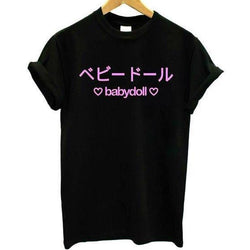 japanese babydoll t-shirt tee top shirt japan writing hearts abdl kink fetish harajuku style clothing cgl by ddlg playground