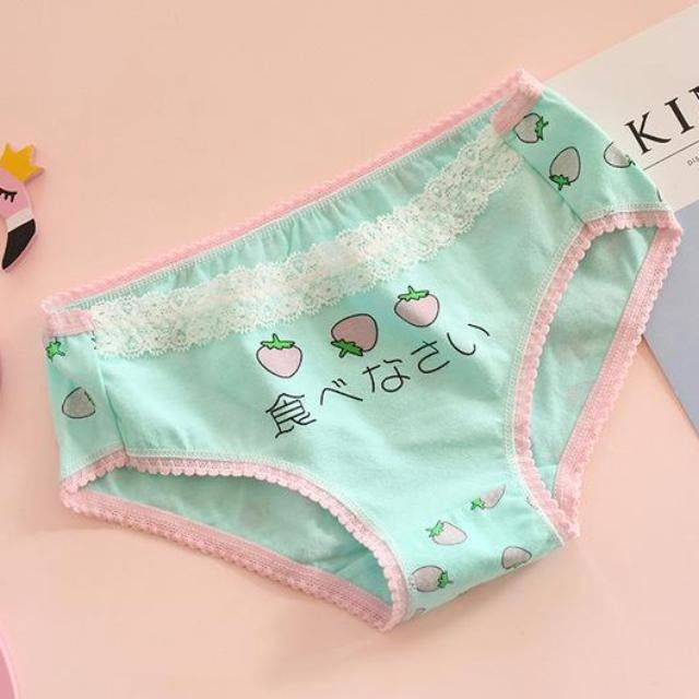 Japanese Strawberry Undies - Mint - Underwear