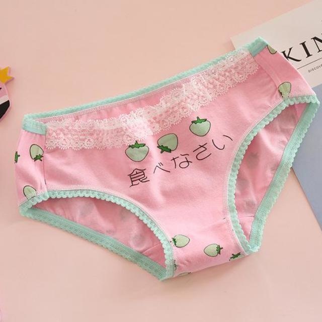 Japanese Strawberry Undies - Pink - Underwear