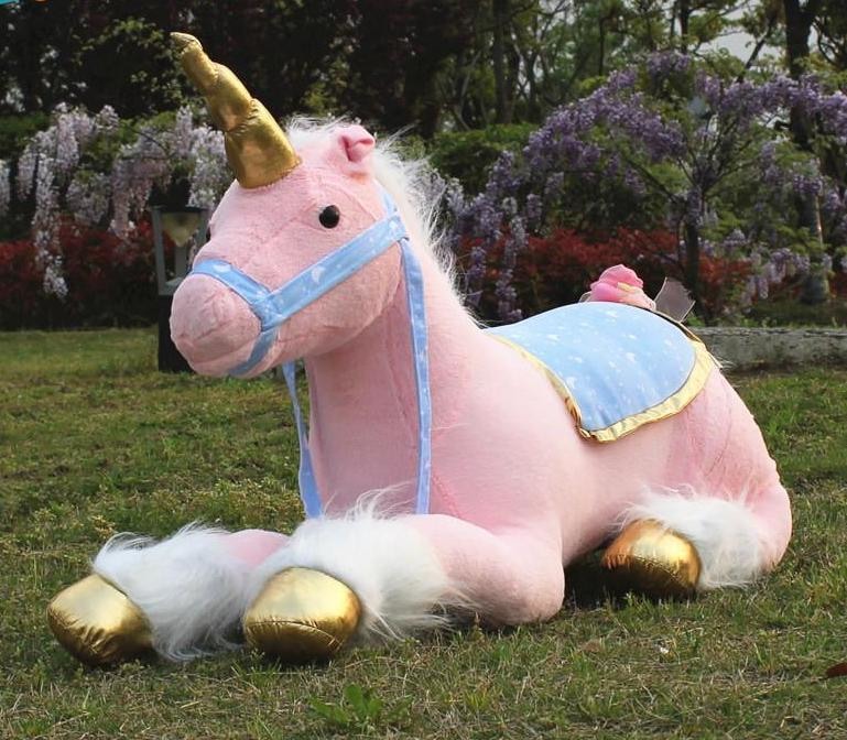 jumbo life size pink unicorn stuffed animal plush soft toy riding realistic huge majesty magical unicorn mythological creature bedroom nursery decor abdl cgl little space mdlb dd/lg by ddlg playground