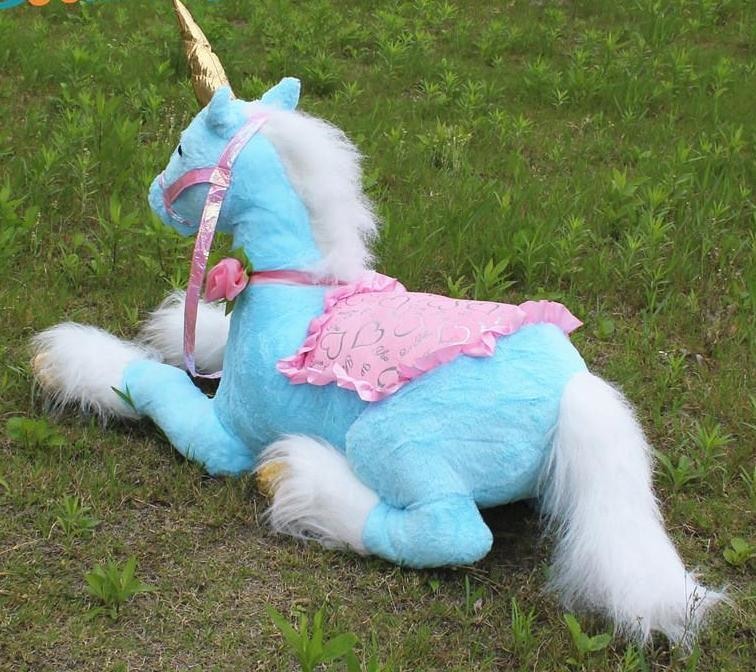 jumbo life size blue unicorn stuffed animal plush soft toy riding realistic huge majesty magical unicorn mythological creature bedroom nursery decor abdl cgl little space mdlb dd/lg by ddlg playground