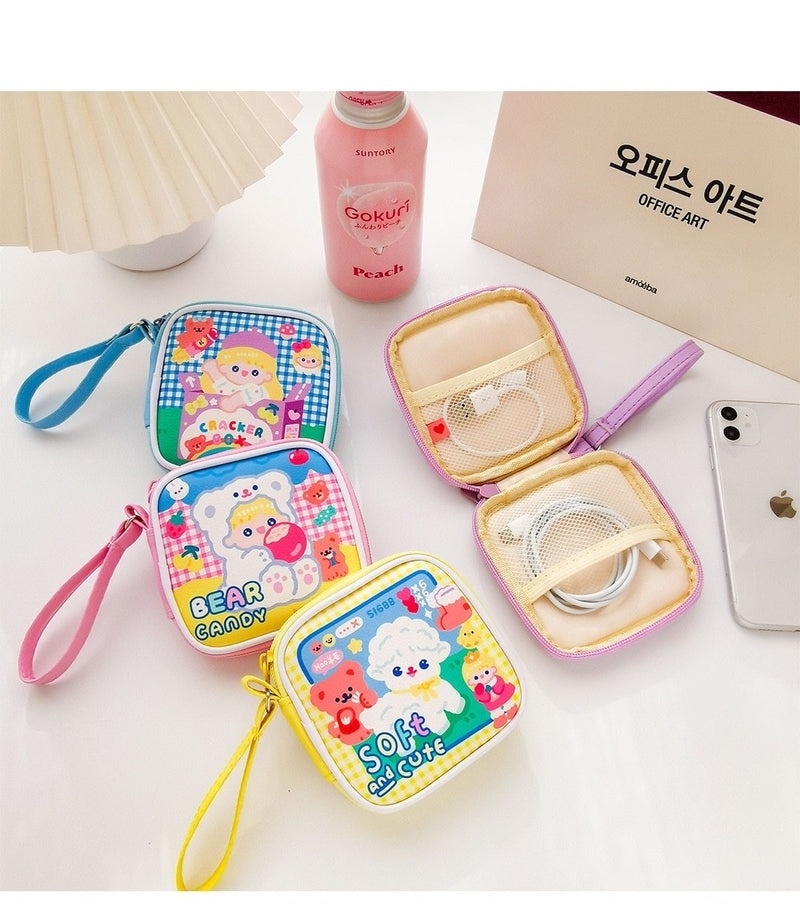 Kawaii Charger Carrying Case - age regression, baby animals, bags, bear brown