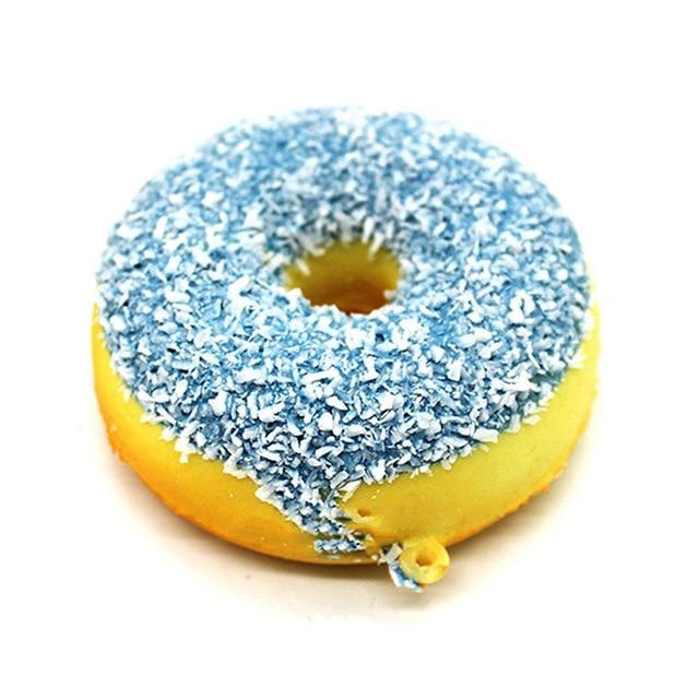 Kawaii Food Squishies - Blue Sprinkle Donut - squishy
