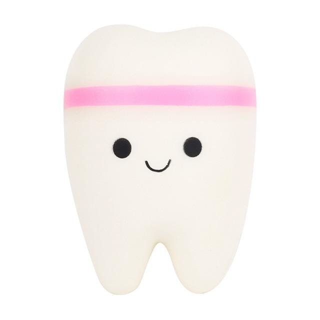Kawaii Food Squishies - Pink Tooth - squishy