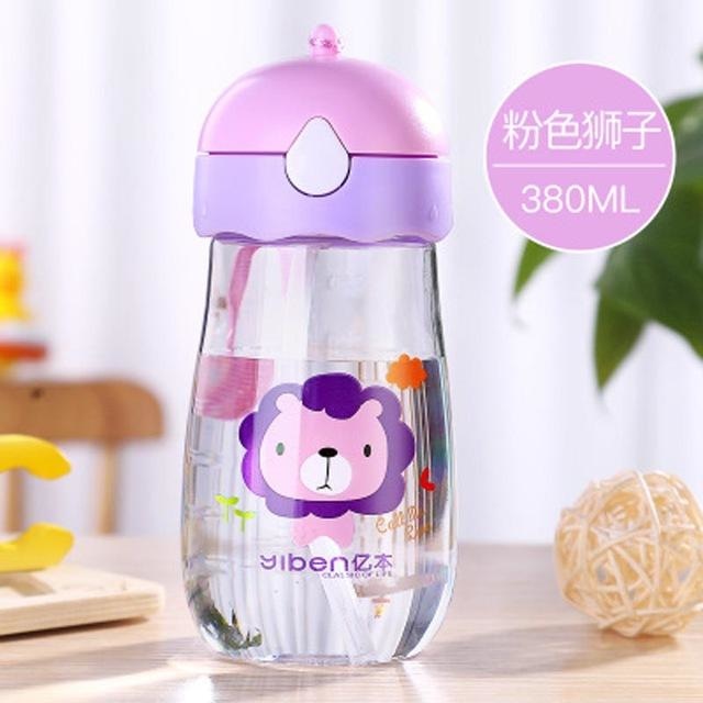 Kawaii Strap Sippies - Pink Lion Head 380ml - cup