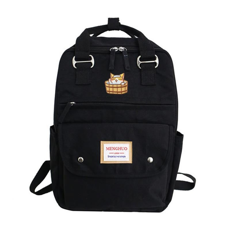 Kitten Bath Time Backpack - Black Backpack - backpack