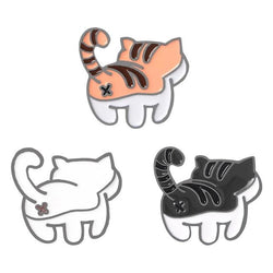 Kitten Bum Enamel Pins - pin