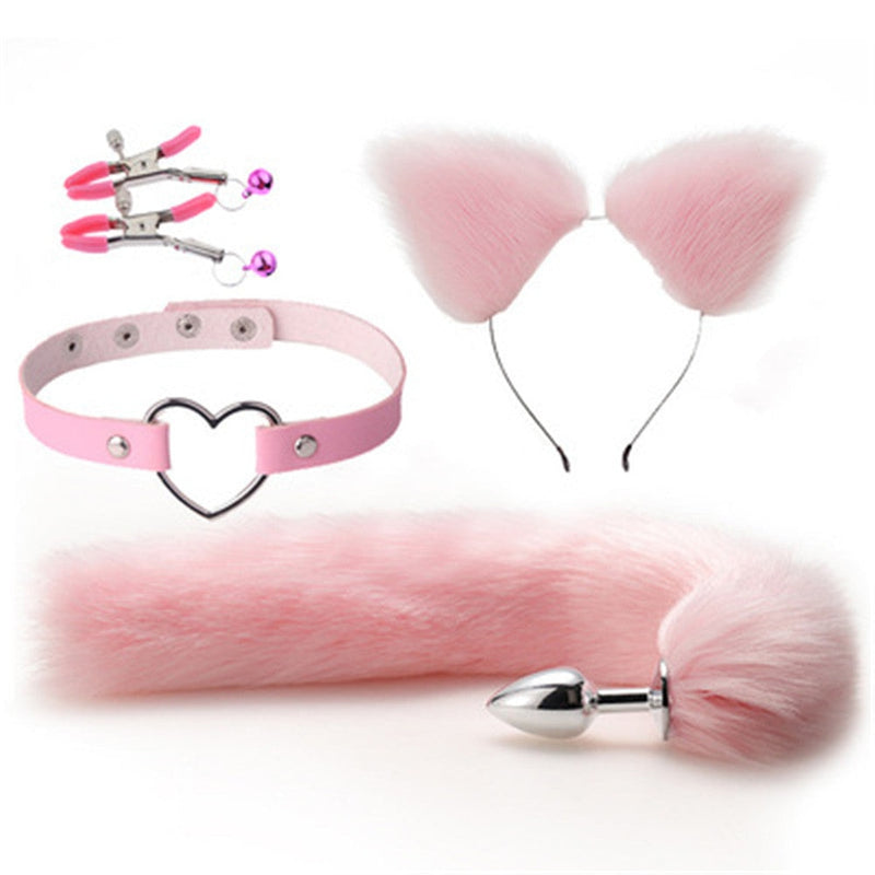 Kitten Starter Kit (10 Color Combos!) - Solid Pink - anal plug, plugs, bdsm, blindfold, blindfolds