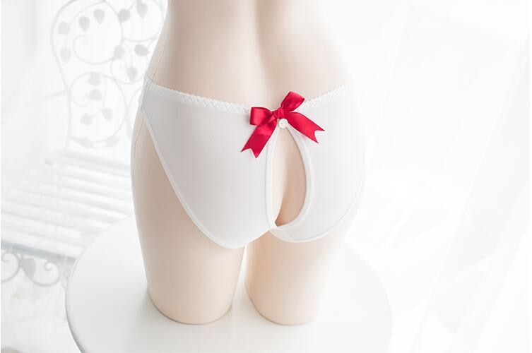 Kitten Tail Open Crotch Panties - underwear