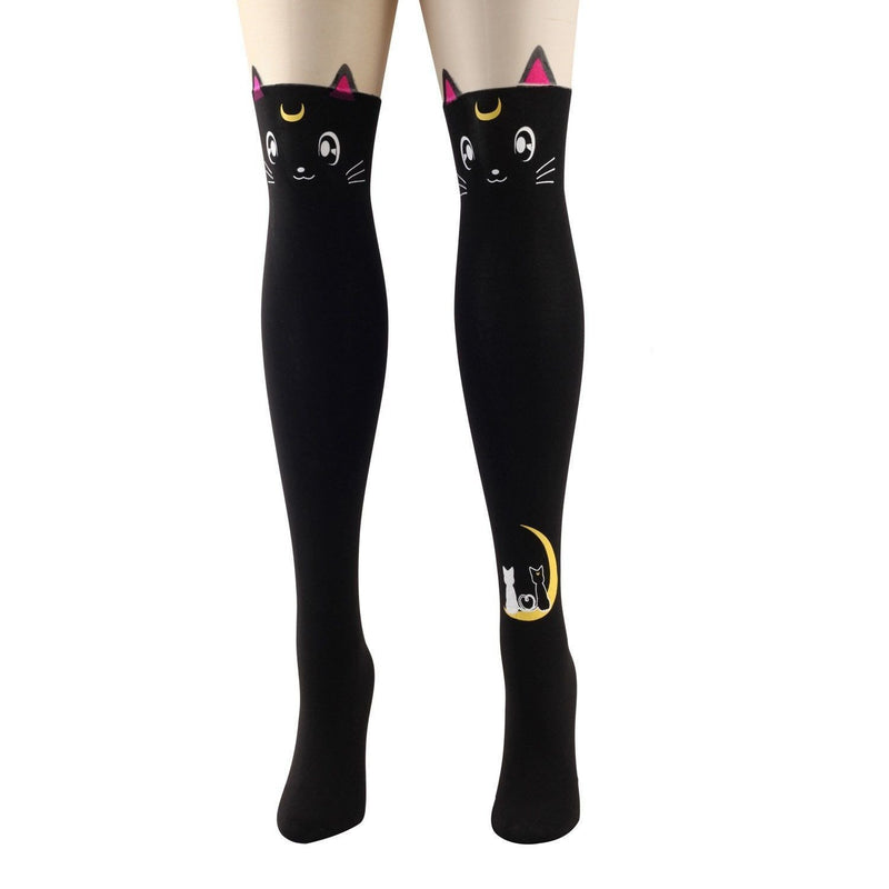 sailor moon cat nylon tights stockings pantyhose kitten cosplay kawaii harajuku fashion 