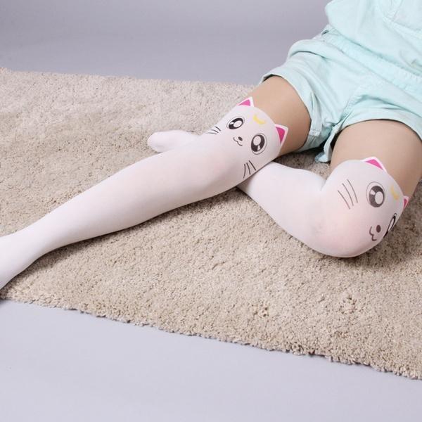 sailor moon cat nylon tights stockings pantyhose kitten cosplay kawaii harajuku fashion 