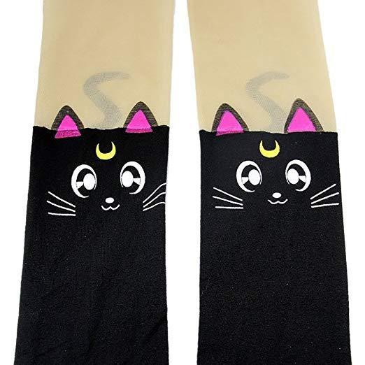 sailor moon cat nylon tights stockings pantyhose kitten cosplay kawaii harajuku fashion 