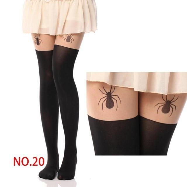 Kawaii Spider Pantyhose Stockings Nylon Socks Cute Harajuku Fashion by DDLG playground