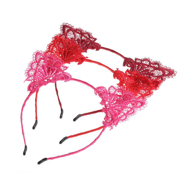 Lace Kitten Ears - headband