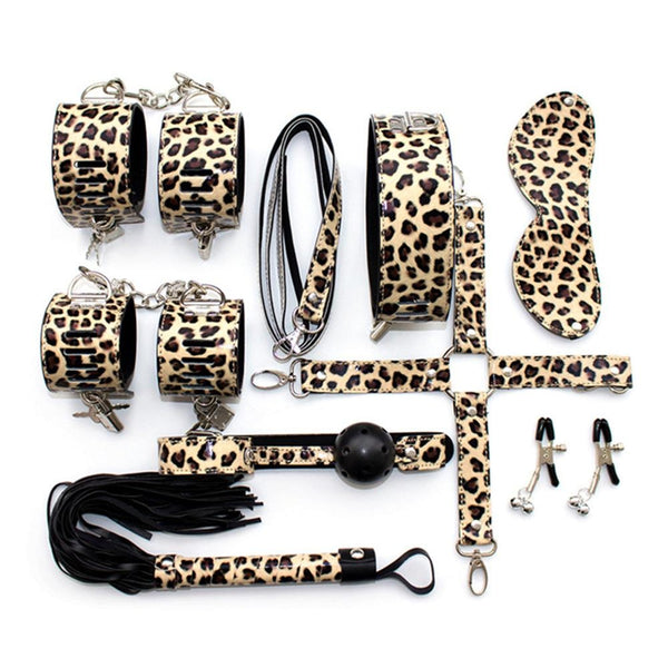 Little Leopard Play Kit - ankle cuffs, ball gag, gags, ballgag, bdsm